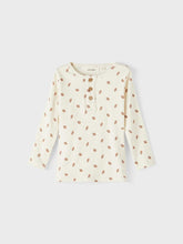 Lil 'Atelier - Geo Langærmet Slim Bluse SP1 - Turtledove
